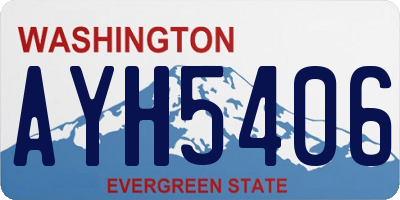 WA license plate AYH5406