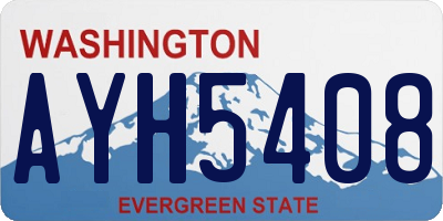WA license plate AYH5408