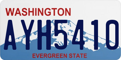 WA license plate AYH5410