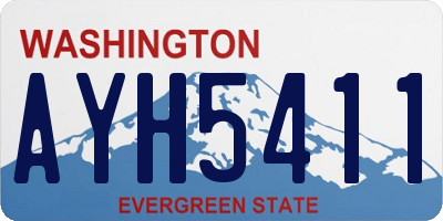 WA license plate AYH5411