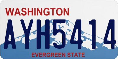 WA license plate AYH5414