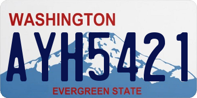 WA license plate AYH5421