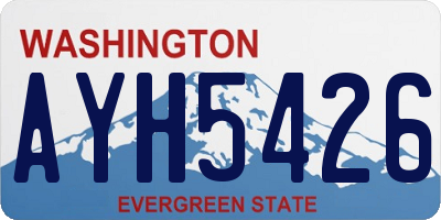 WA license plate AYH5426