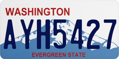 WA license plate AYH5427