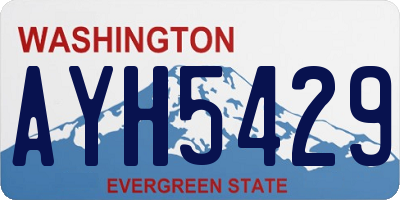 WA license plate AYH5429