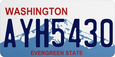WA license plate AYH5430