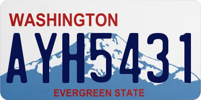 WA license plate AYH5431