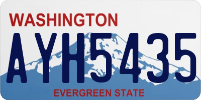 WA license plate AYH5435