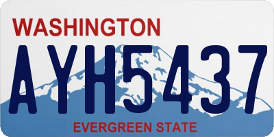 WA license plate AYH5437
