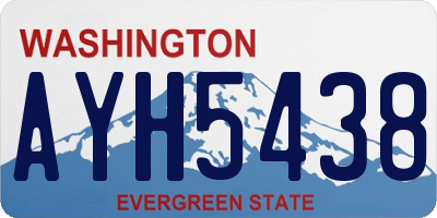 WA license plate AYH5438