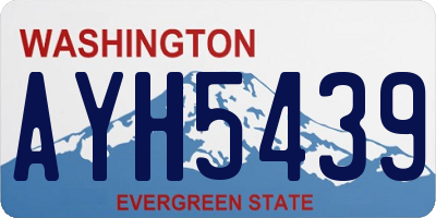 WA license plate AYH5439