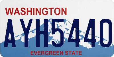 WA license plate AYH5440