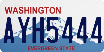 WA license plate AYH5444