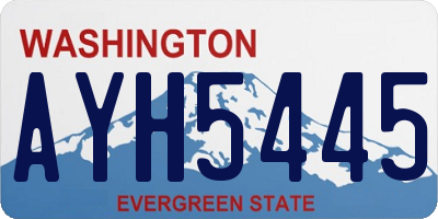 WA license plate AYH5445