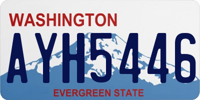 WA license plate AYH5446