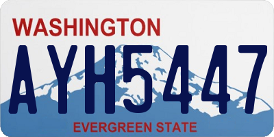 WA license plate AYH5447
