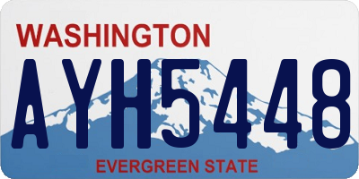 WA license plate AYH5448