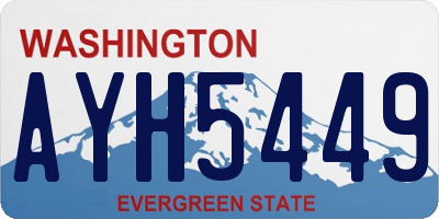 WA license plate AYH5449