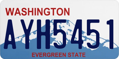 WA license plate AYH5451