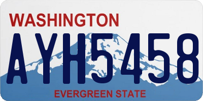 WA license plate AYH5458