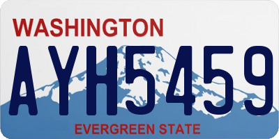 WA license plate AYH5459