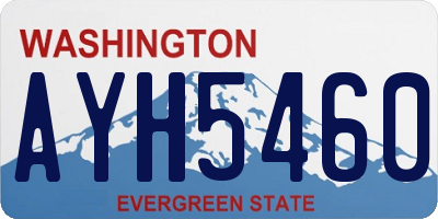 WA license plate AYH5460