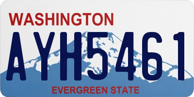 WA license plate AYH5461