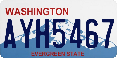 WA license plate AYH5467