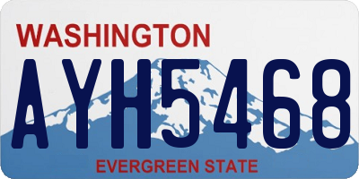 WA license plate AYH5468