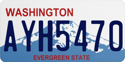 WA license plate AYH5470