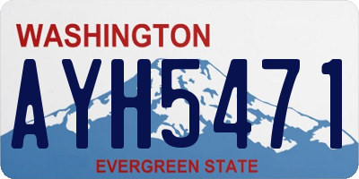 WA license plate AYH5471