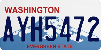WA license plate AYH5472