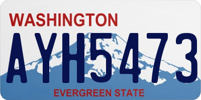 WA license plate AYH5473