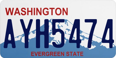 WA license plate AYH5474