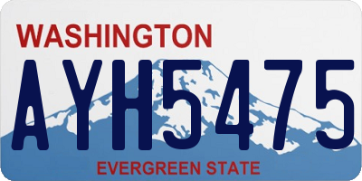 WA license plate AYH5475