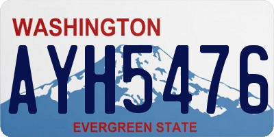 WA license plate AYH5476