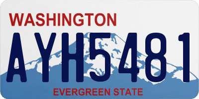 WA license plate AYH5481