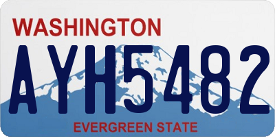 WA license plate AYH5482