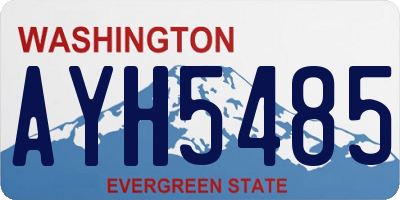 WA license plate AYH5485