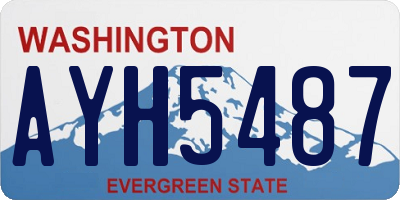 WA license plate AYH5487