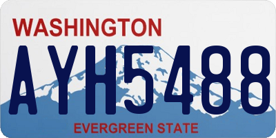 WA license plate AYH5488