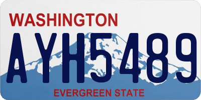 WA license plate AYH5489