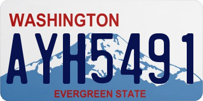 WA license plate AYH5491