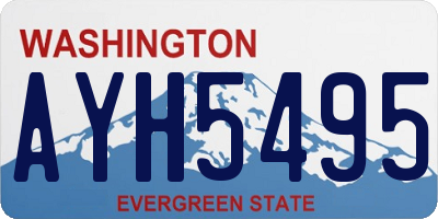 WA license plate AYH5495
