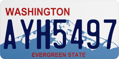 WA license plate AYH5497