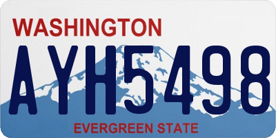 WA license plate AYH5498