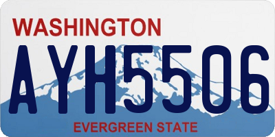 WA license plate AYH5506