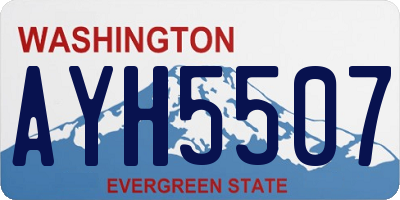 WA license plate AYH5507
