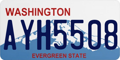 WA license plate AYH5508
