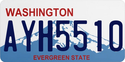 WA license plate AYH5510